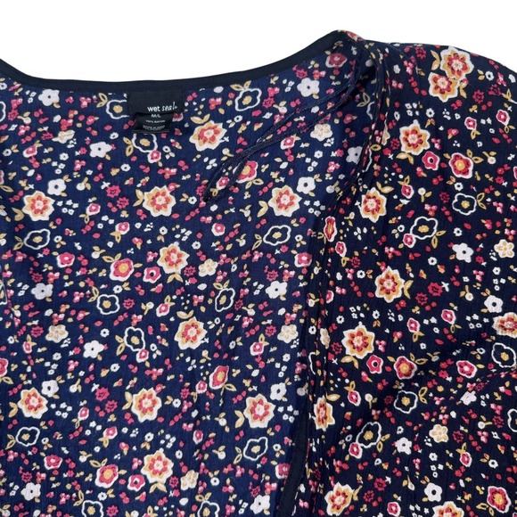 Wet Seal Jackets & Blazers - Wet Seal Floral Open Cardigan Kimono Size M/L Multicolor Boho Hippie Festival